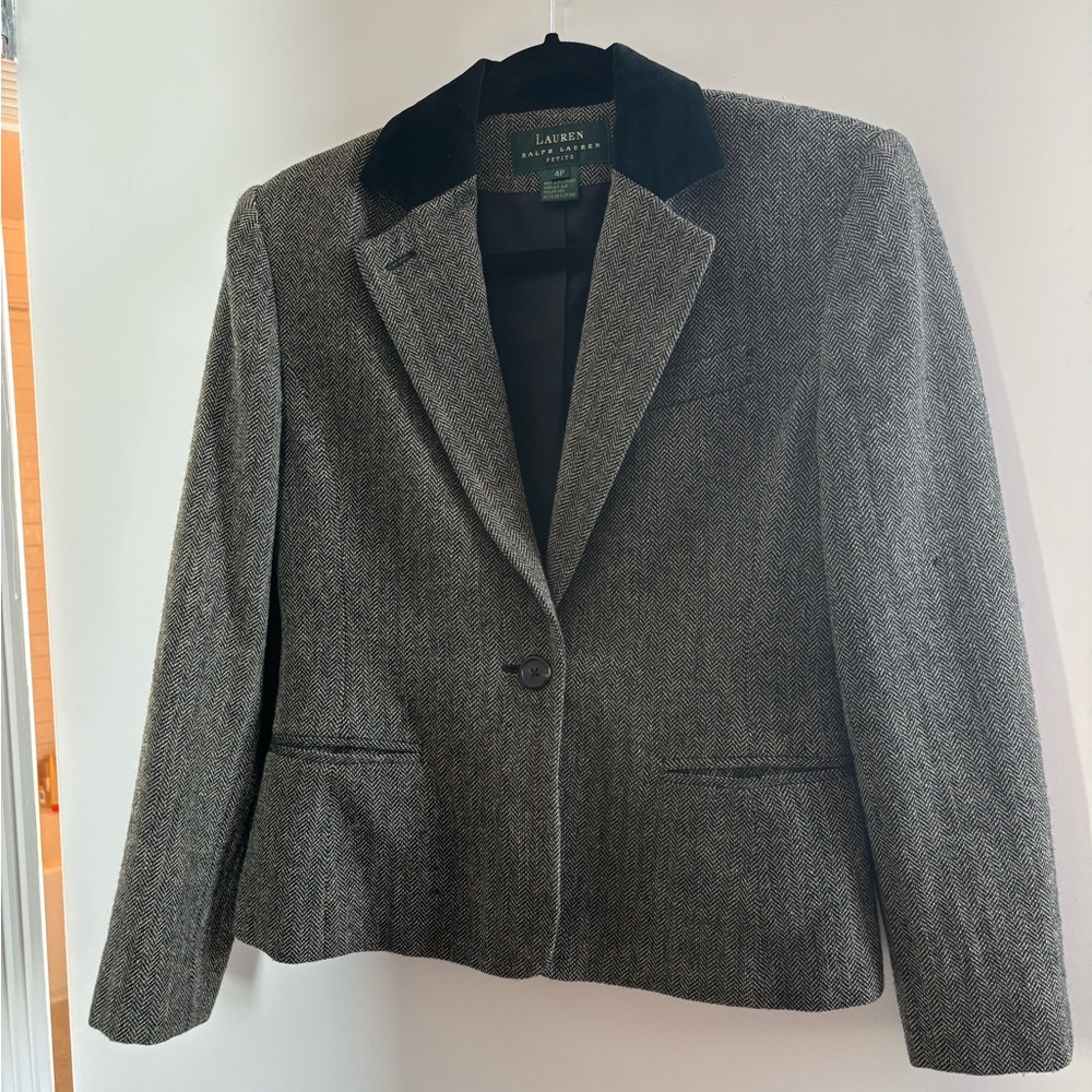 Ralph Lauren Women's Black and Gray Blazer